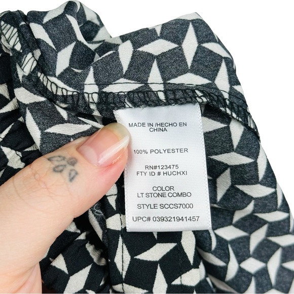 Christian Siriano Runway Patterned Lightweight Elastic Pull On Straight Pants - Picture 8 of 8